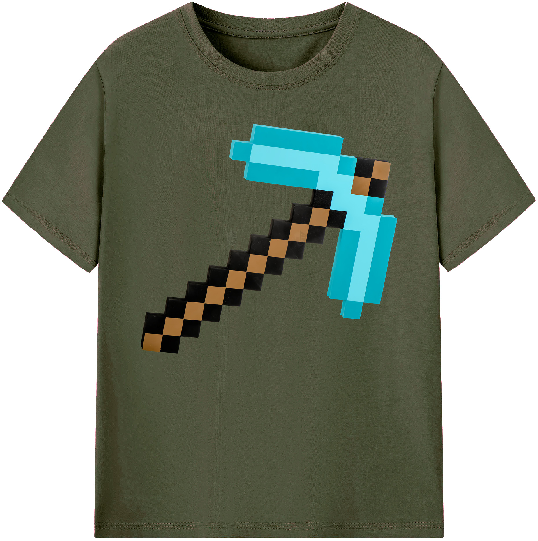 （画像用） マインクラフト ブロックの世界 Minecraft MC Block world 綿100％ メンズ半袖Tシャツ｜肌触りやわらか＆通気性